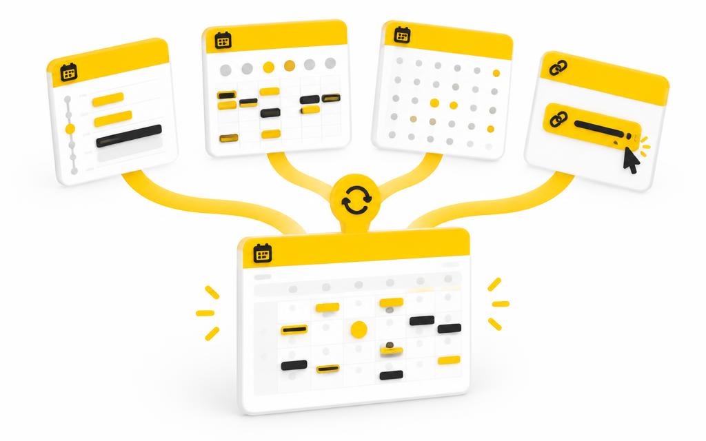 Agendas sincronizadas num só calendário